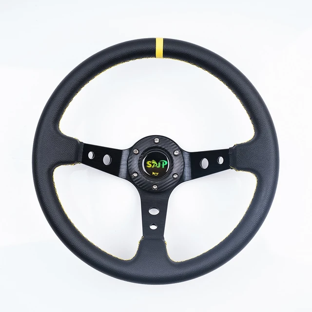 Universal Volante OMP 350MM 14' Flat Suede/ Leather Black Stitching Racing  Sport Steering Wheel - AliExpress