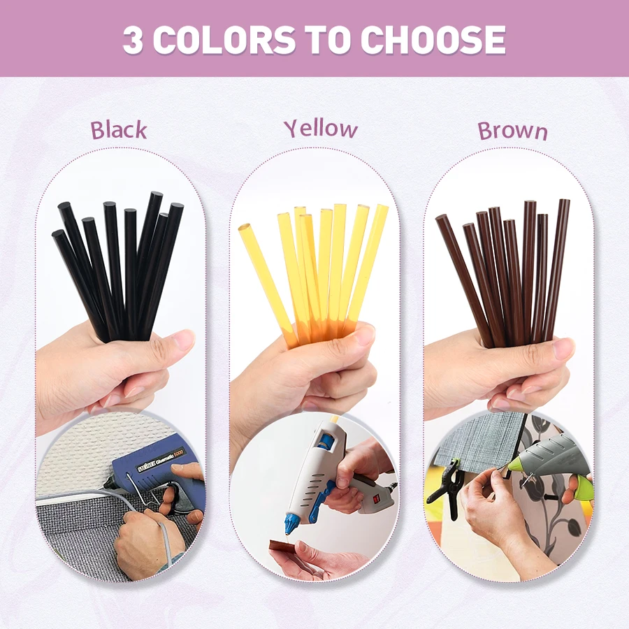 Tsitsi 12Pcs/Pack Premium Yellow Hotmelt Keratin Glue Sticks be Used with Heat Fusion Guns for Hair Extensions and Diy Projects