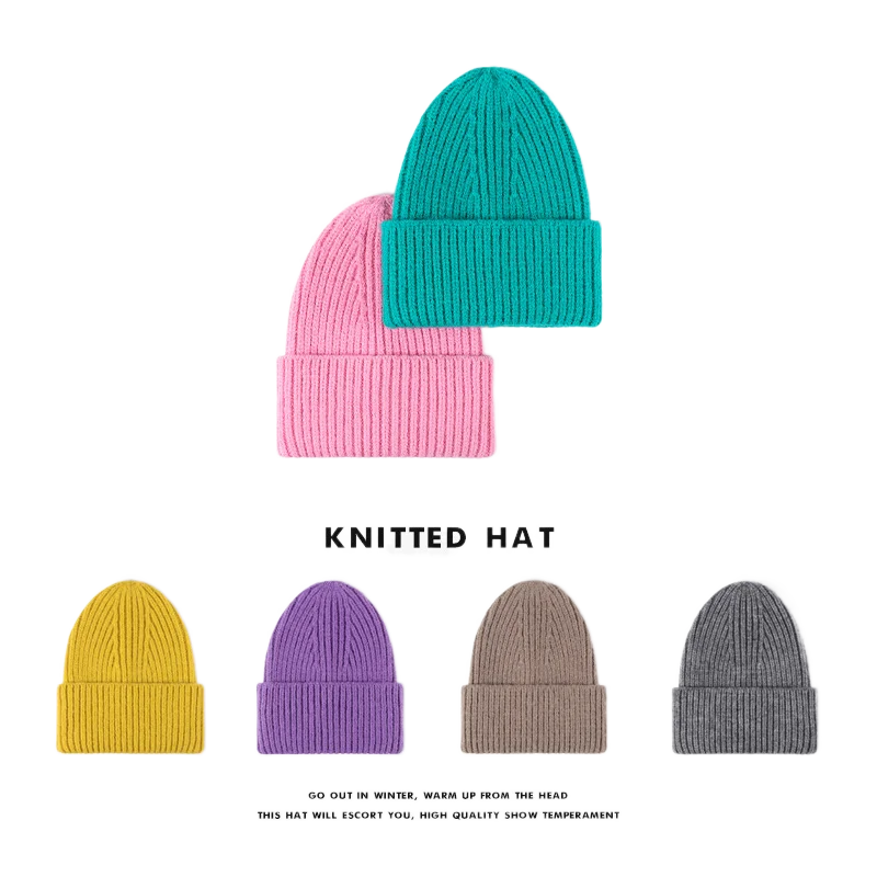 

9 ColorsWinter Warm Knit Beanie Hat for Men Women Ski Outdoor Kpop Y2k Caps Youth Boys GIRLS Free Shipping Style 21B025B