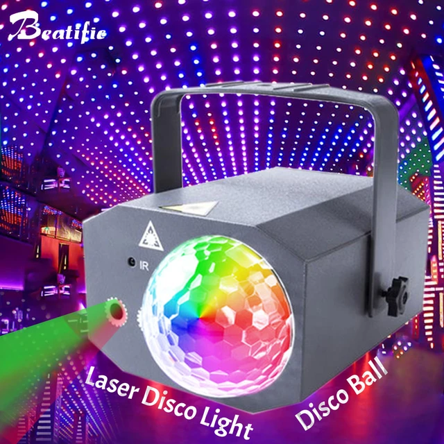 Buy Shine LED Party Laser Lights 2 Laser+1 RGB Ball DJ Disco Ball Stage  Light 2IN1 Sound Activated Led Projector for Christmas Halloween  Decorations Gift Birthday Wedding Karaoke Bar Online at Low