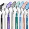 8 color pearl eyeshadow pencil, self-sharpening pencil eyeliner, undercover pencil, does not smudge, waterproof and long-lasting 6