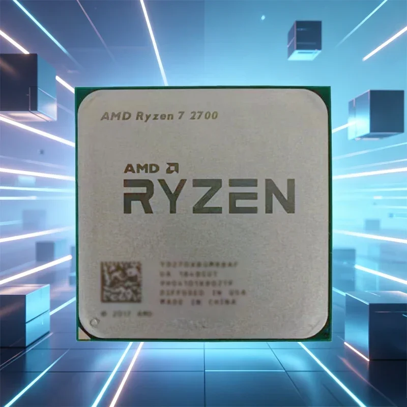 AMD Ryzen 7 2700 CPU R7 2700 3.2GHz4.1GHz 8코어 16스레드 L2=4M L3=16M 65W CPU 프로세서 소켓 AM4 패키지 없음