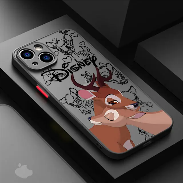 thumbnail image 1 of Disney Bambi Deer Case for iPhone 8 Plus 13 XS X SE 11 Pro 7 6S 14 Pro Max 12 Mini 15 Pro XR 14 Bumper Clear Shockproof Cover, 1 of 5
