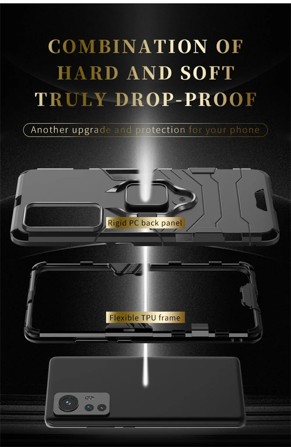 Magnet Armor For Xiaomi 13T 12X 11T 12T 13 12 Mi 9T 10T 10 9 8 A2 11 Lite 5G NE 11i Pro A3 A1 ShockProof Ring Case Cover_voghion.com