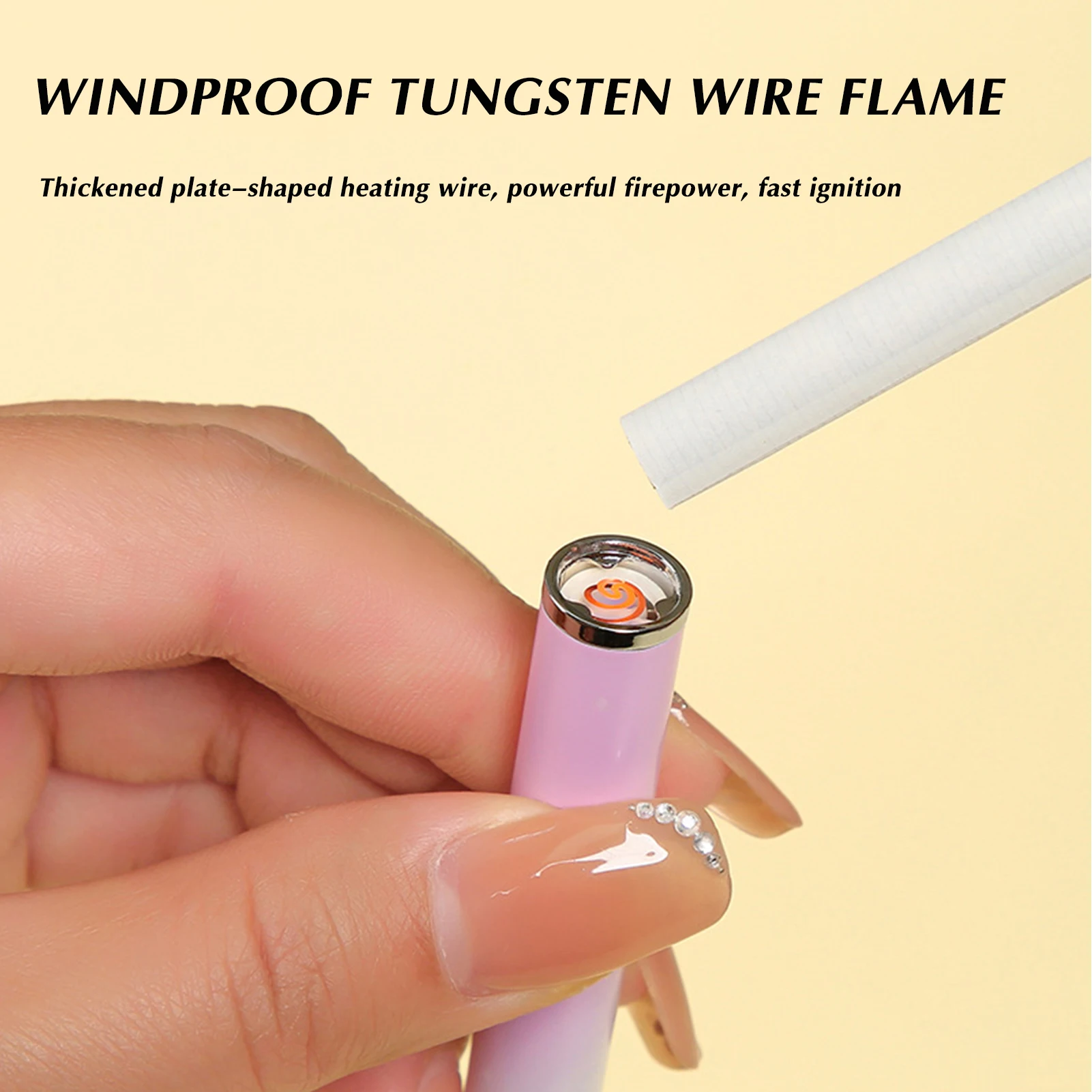 USB Rechargeable Electronic Lighter Long Lasting Jet Flame Mini Torch Lighter Gift for Women Men Father Mother