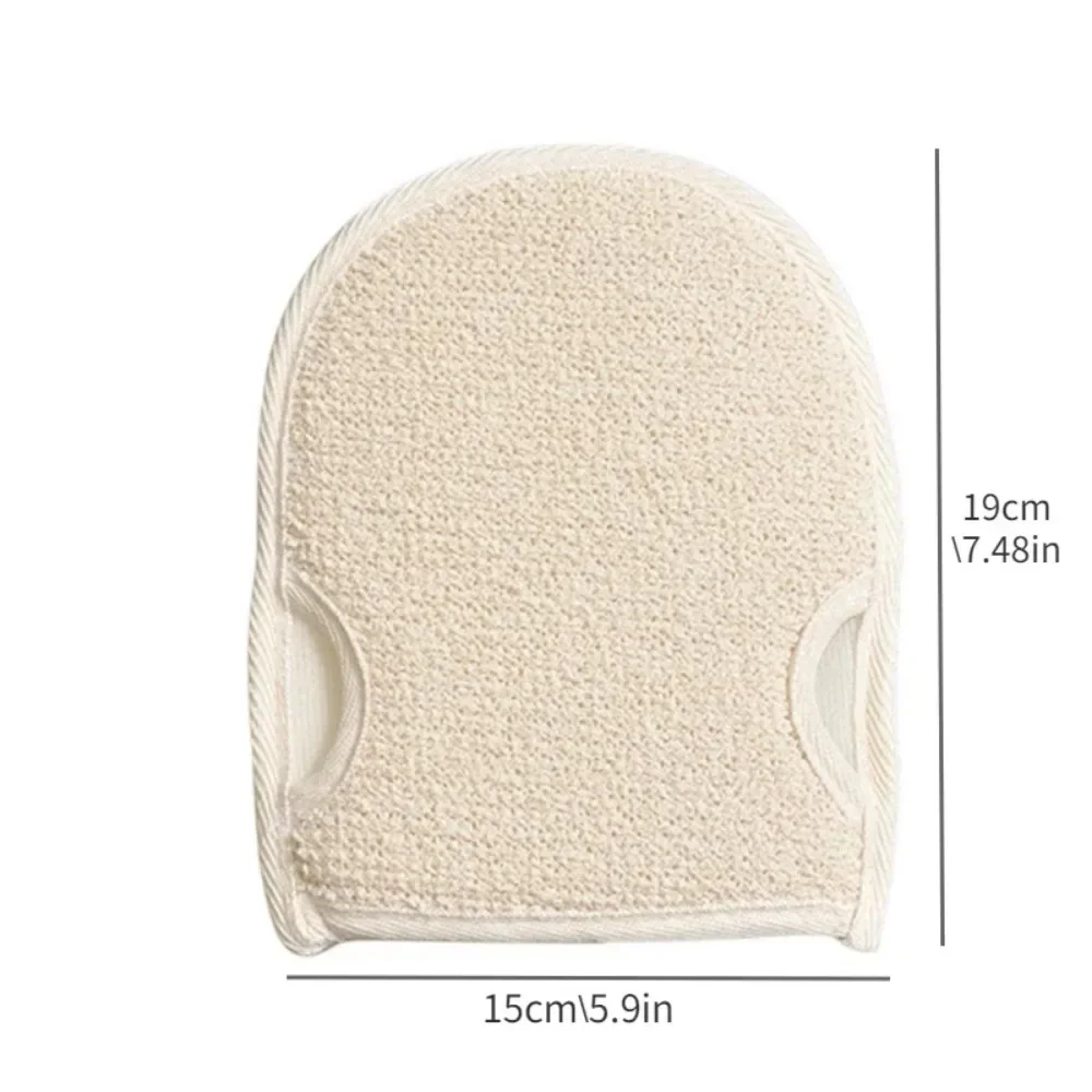 Soft Natural Loofah Glove Double-sided Body Scrub Sponge Pad Shower Body Scrubber Mitt for Shower Spa Skin Clean Bath Gloves 6