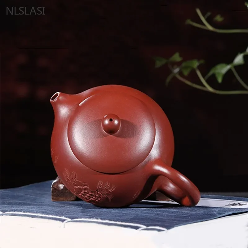 Authentic Yixing Purple Clay Teapot Dahongpao Xishi Tea Pot Handmade Ball Hole Filter Tea Infuser Household Customized Teaware