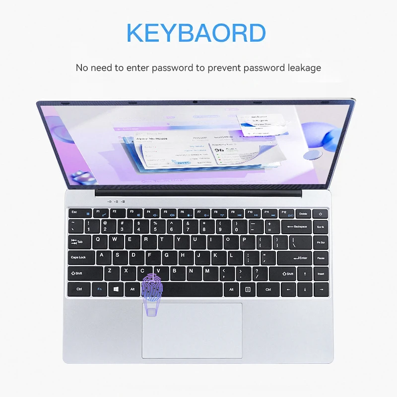 FIREBAT A14 New Arrival 14.1 Inch Ultra Slim 16G RAM 1TB 1920*1080 Fingerprint Portable Intel N5095  Notebook Laptop Computer PC 5