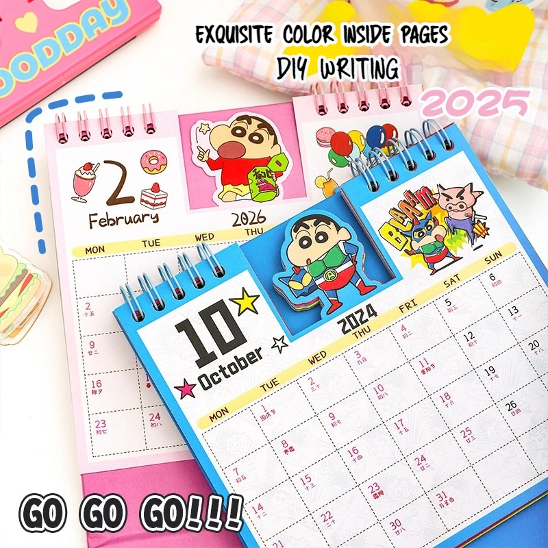 Desk Calendar Crayon Shin Chan Concave Convex Cartoon Ornament Plan Book