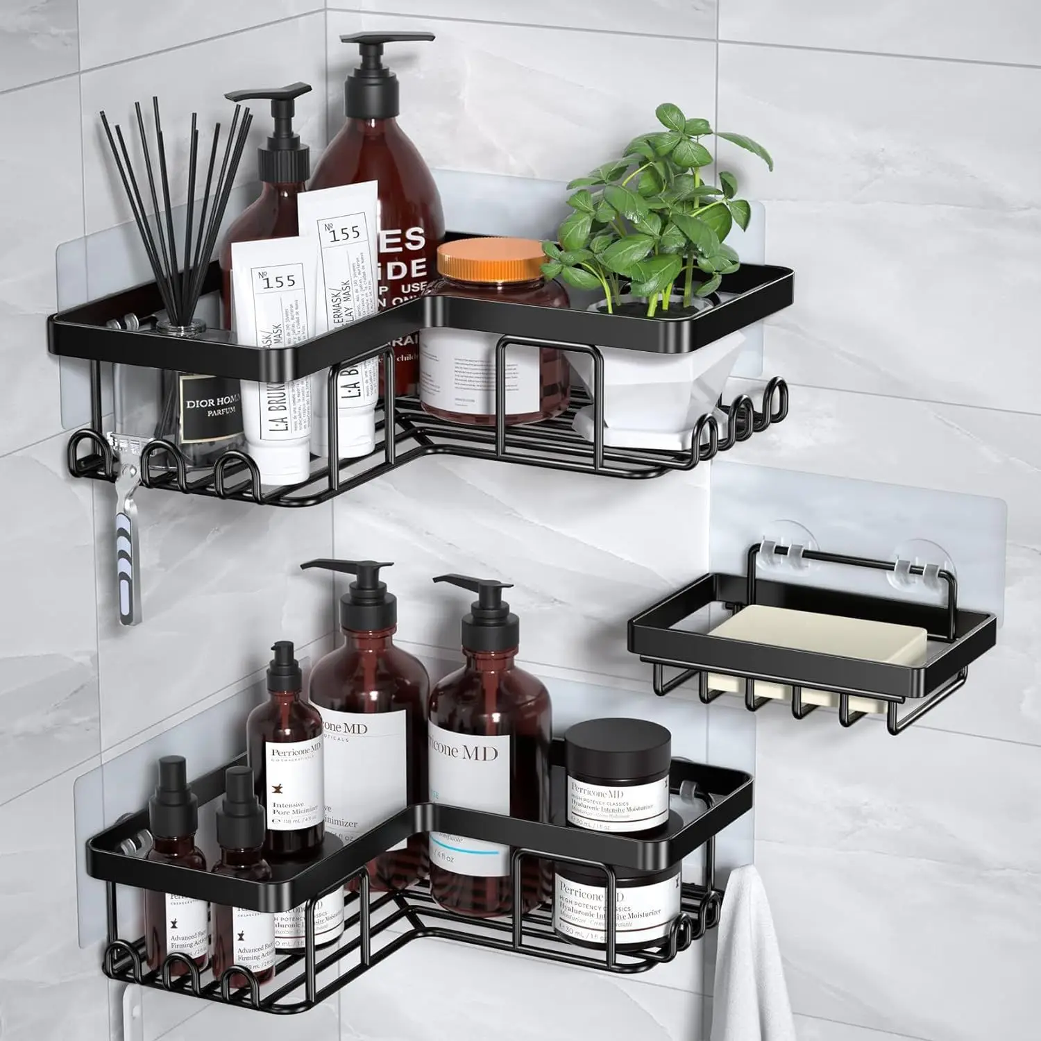 Shower Storage Rack 3 Pack Bathroom Corner