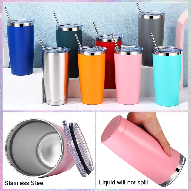 Stainless Steel Cups Lids Straws  Stainless Steel Double Insulation Cup -  Stainless - Aliexpress