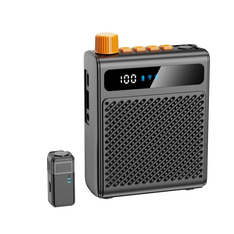 B68C 블랙 휴대용 무선 앰프(마이크 포함), 블루투스 4.1용 USB, 2000mAh 배터리