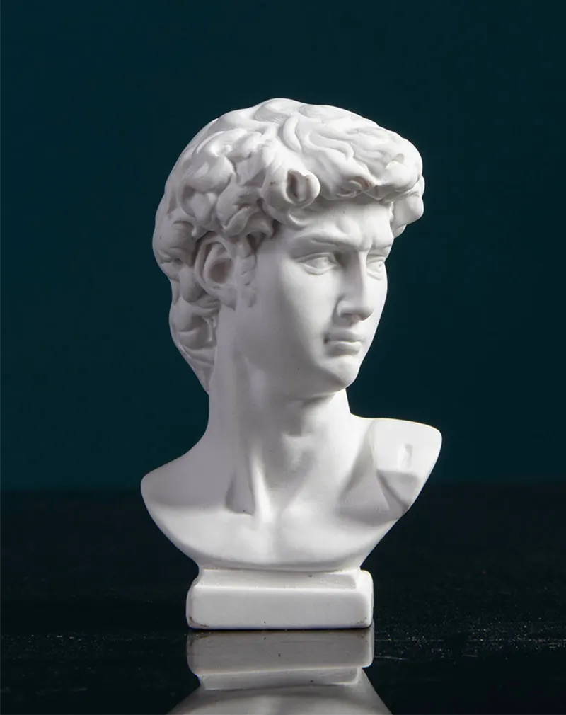 1 ピース北欧彫刻ギリシャ神話石膏像デビッド樹脂フィギュア肖像