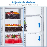 Commercial Cake Display Refrigerator 2.1 Cu.FT Single-Door Merchandiser with Interior LED Lighting Double-Layered Glass Countert 2