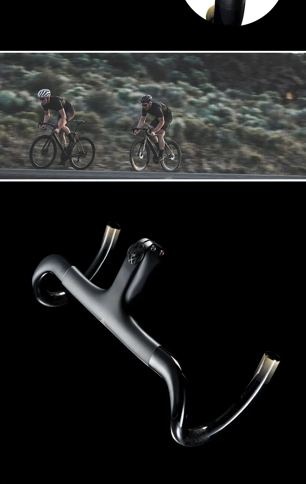 Black Inc Handlebar Cable Routing RYET Carbon Road Integrated