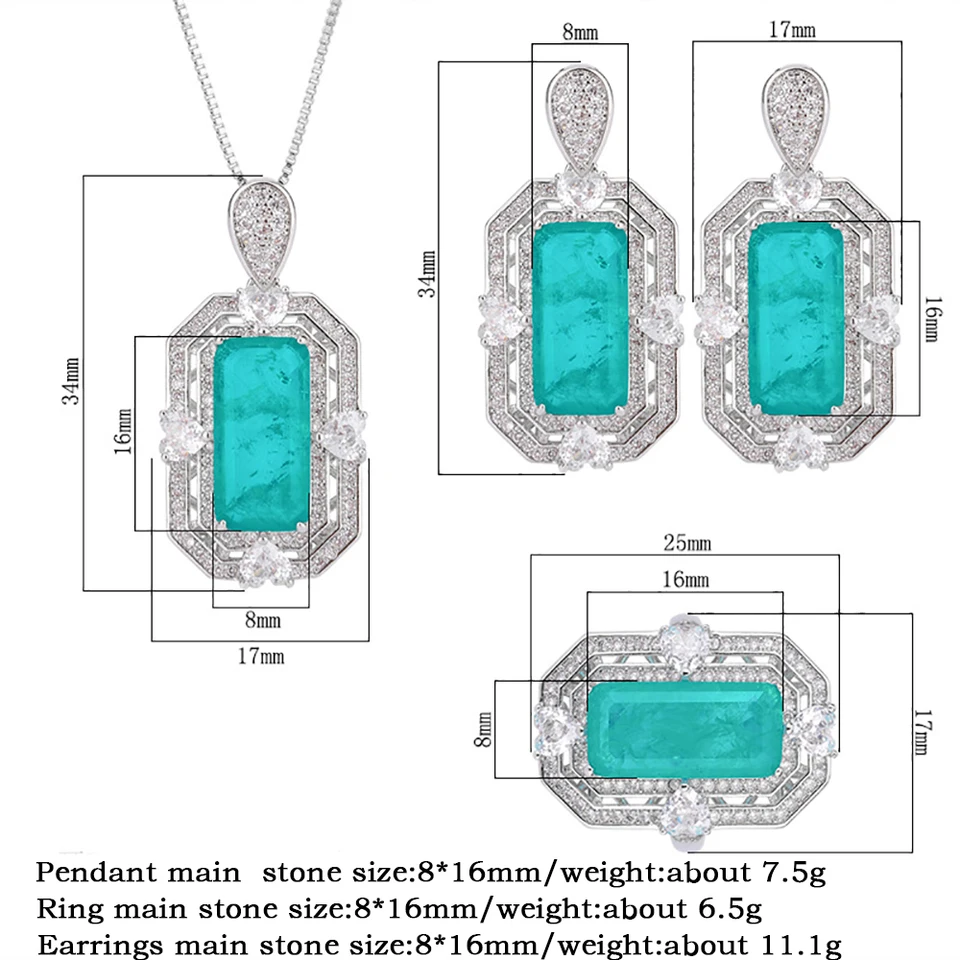 Orecchini A Goccia In Argento 925 Con Tormalina Paraiba - Fatto A Mano, Vintage