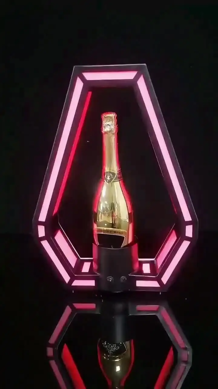 Rhombic Rechargeable LED Moet Champagne Wine Chandon Bottle