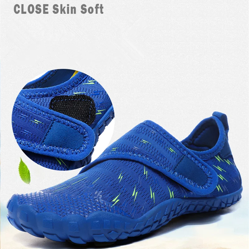Children Non Slip Outdoor Water Sports Shoe Boy Girl Quick-Dry Barefoot Breathable Beach Wading Shoe Elastic Surfing Aqua Shoes