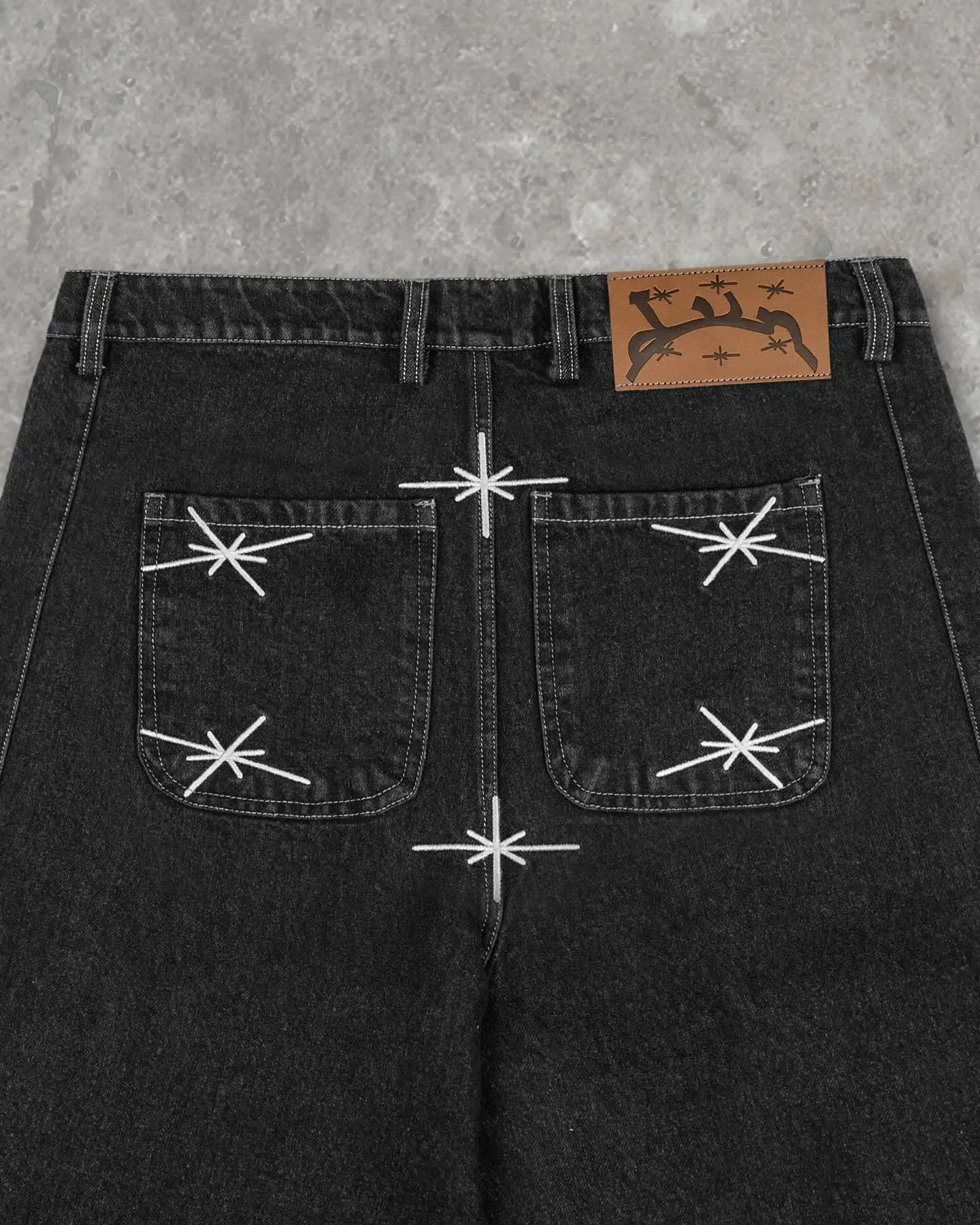 Divin Street Geometry Graphic Embroidery Baggy Denim Shorts Y2k Retro Hip Hop Trendy Gym Basketball Shorts Men Women Jorts denim shorts