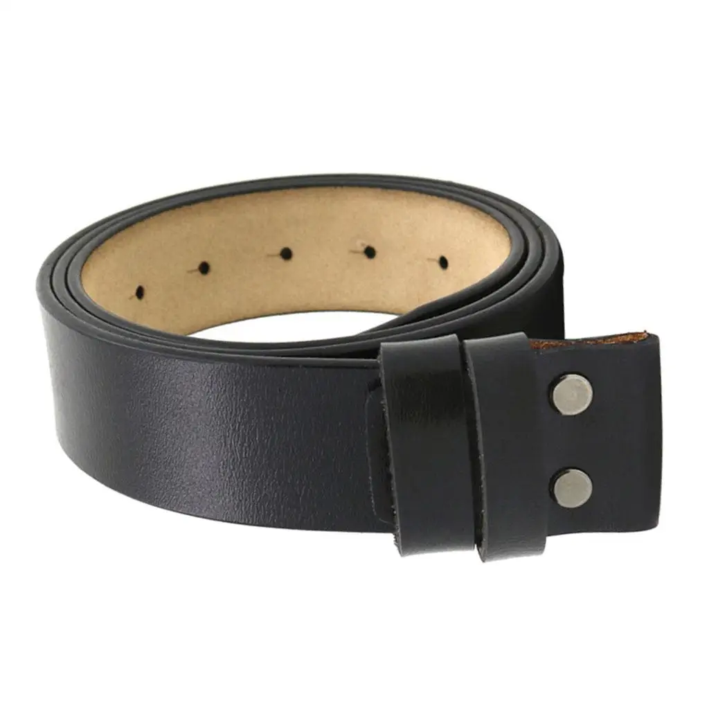 Belt Replacement Men`s Leather Strap Adjustable Waist Belt without Buckle