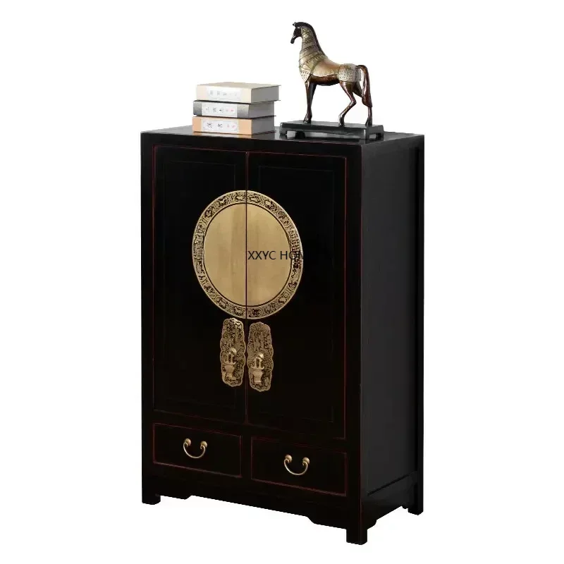 

yj Shoe cabinet, hall , solid wood, vintage, new Chinese partition, luxury porch