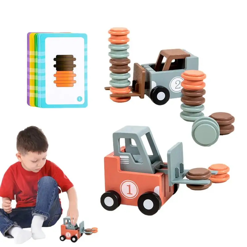 

Kids Forklift Truck | Forklift Toy Matching Game Truck Toys | Stacking Toys Transport Construction Truck Educational Toys