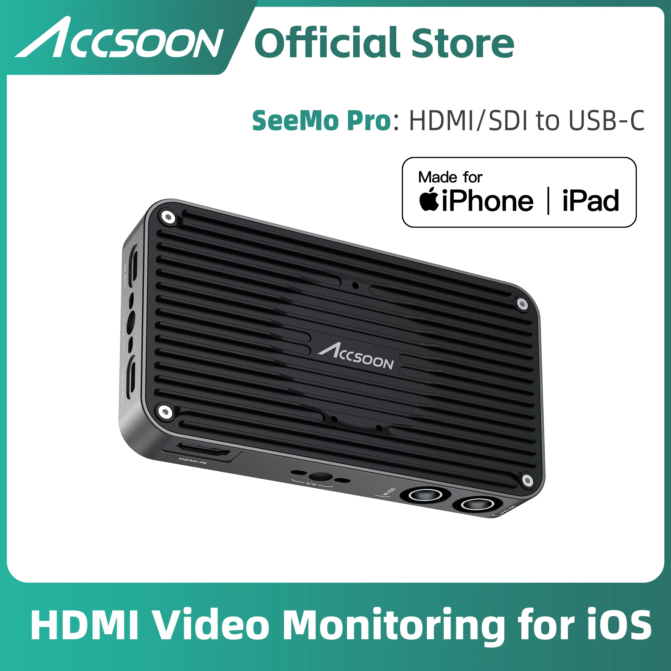 SeeMo Pro SDI&HDMI Video Capture Adapter,1080P 60FPS Real-time
