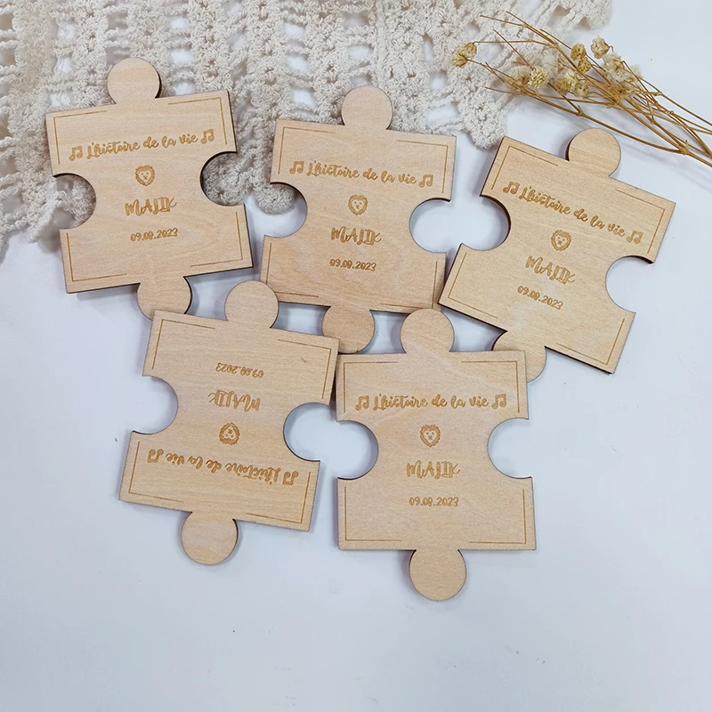 Puzzle personalizzato sposa sposo nome matrimonio in legno salva