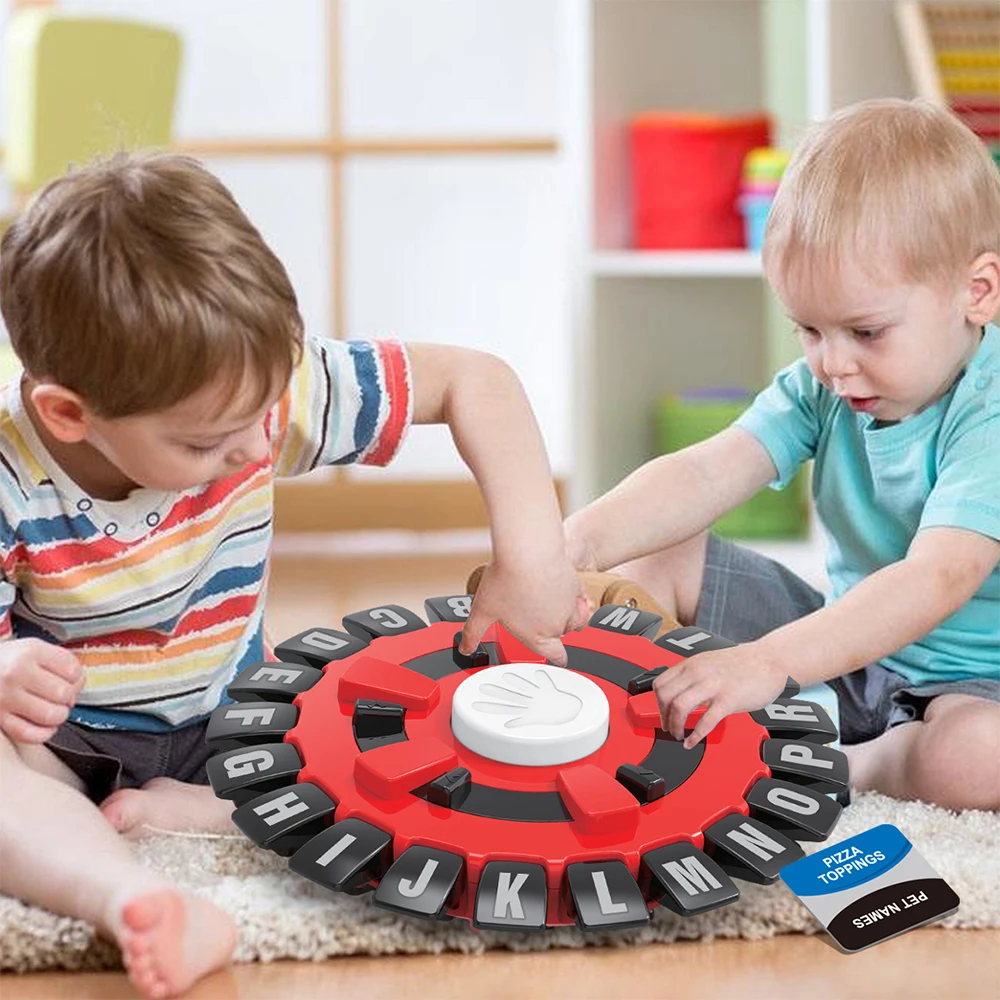 New Spanish Family Game Intelligence Letter Crazy Wheel Tapple Family Parent-child Interactive Desktop Creative Coordination 3