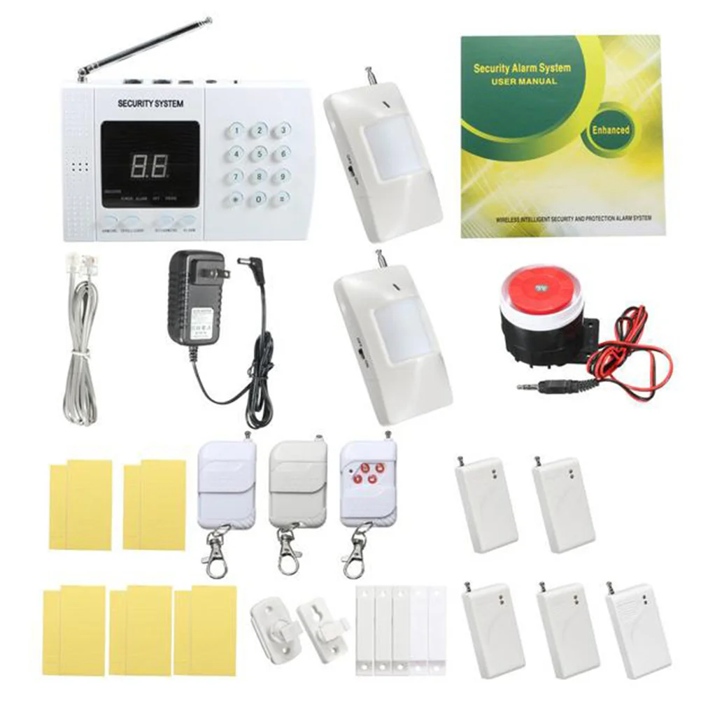 99 Zones PIR Home Security Alarm System Auto Dialer Door Sensors with Built-in ( )