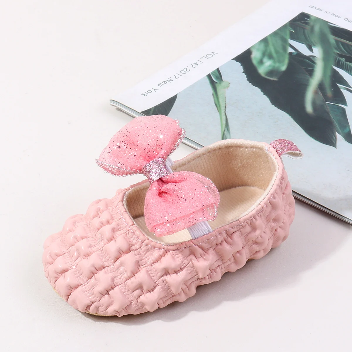 Spring & Autumn Baby Girl Princess Shoes Butterfly Bowknot Four colors Solid Fashion Design Newborn Toddler Shoes First walkers 6