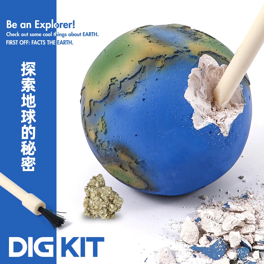 

Hot Sale Children Earth Dig Kit Gift Planet Explore Dig Toys For Kid Diy Archaeological Excavation Dig Educational Toy Set Gift
