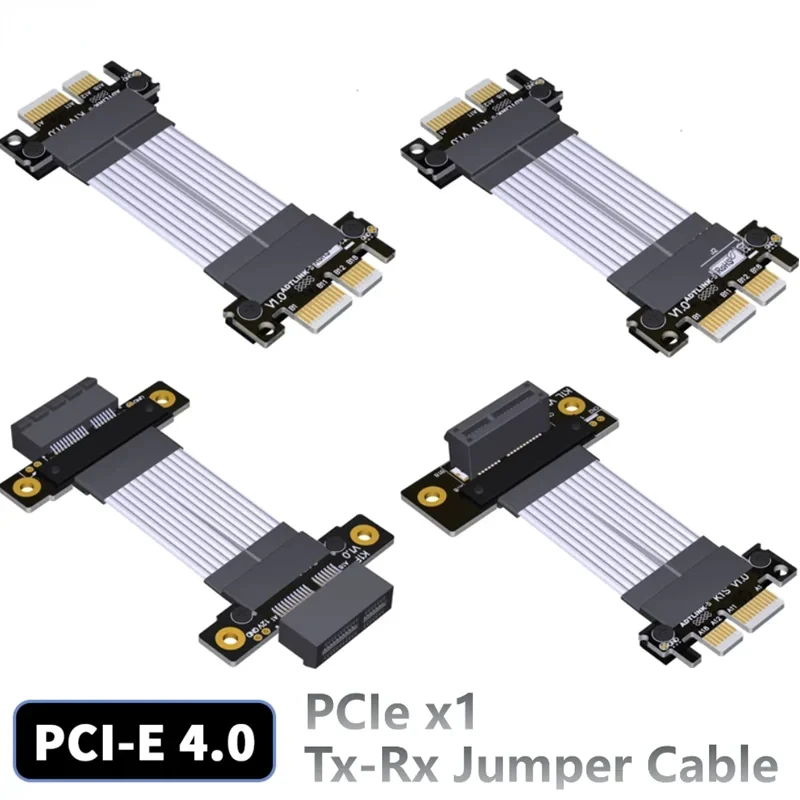 

ADT-Link K11 4.0 PCIe x1 to x1 Riser Cable Tx-Rx Jumper Cable PCI Express x1 4.0 Jumpers for Board to Board Edge Card Connector