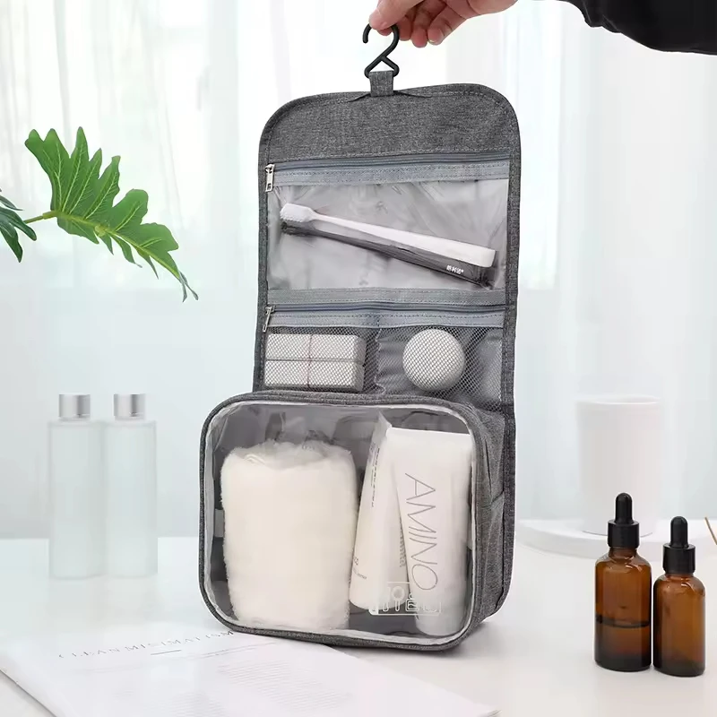 Women Travel Makeup Essentials With Hanging Hook Multifunction For Ladies