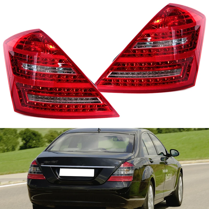 w221 크래들 메르세데스 벤츠 W221 S 클래스 2007 2008 2009 LED 후미등, DRL 방향 지시등 정지 브레이크 안개등, 자동차 액세서리