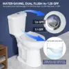 Extra Tall Toilet 21 Inch - High Toilet for Seniors, Round Toilet Dual Flush 1.1/1.6 GPF Comfort Bowl Height Toilet for Bathroom 6