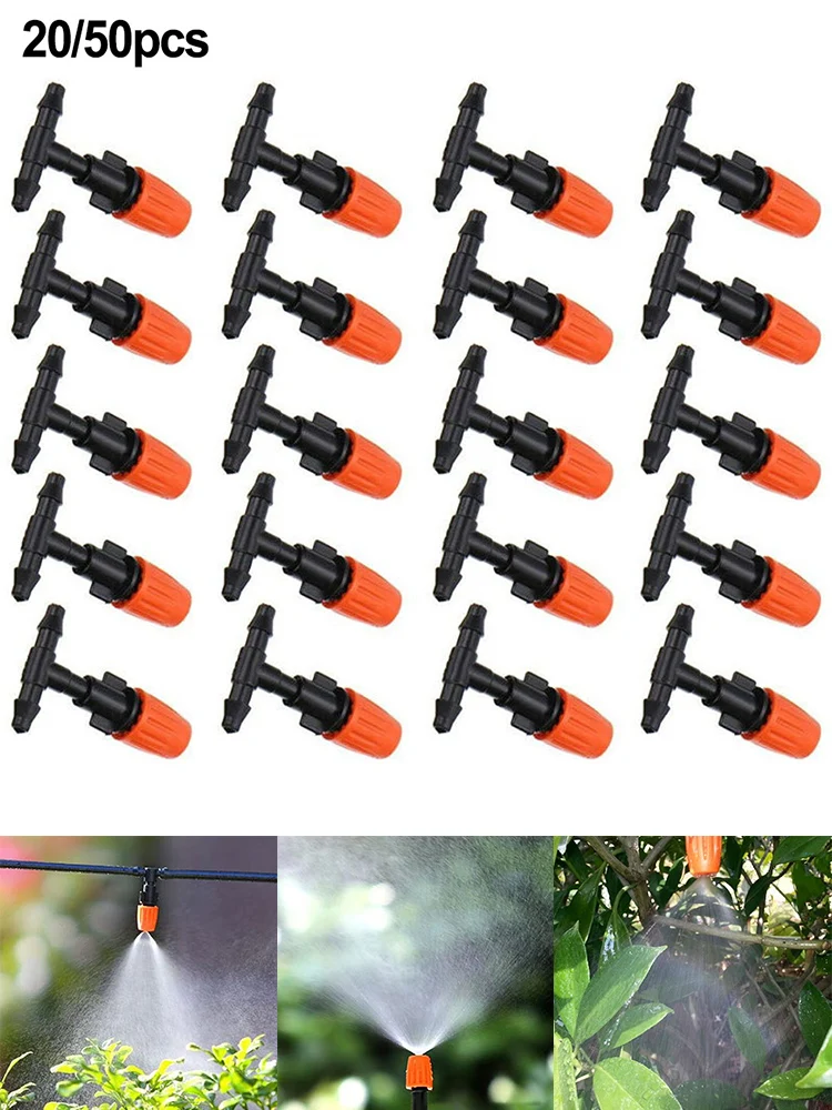 

50x Micro Drip Adjustable Irrigation System Watering Sprinklers Emitter Drippers Micro Drip Irrigation Sprinkler For Watering