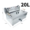 Electric 220V Deep Fryer Machine For Chips Chicken Large Capacity 20L 30L Frying Machine With Oil Drain Faucet 6000W 1