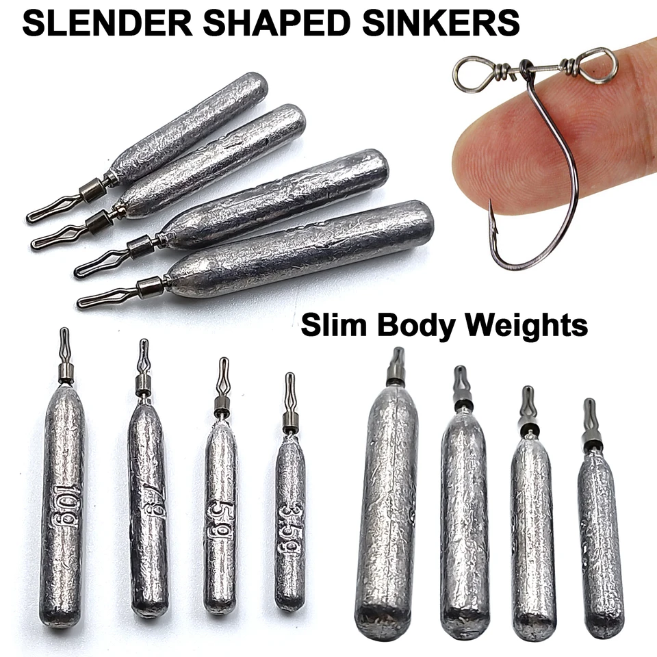 Dropshot Weights Drop Shot Weight Skinny Pencil Shaped Fishing