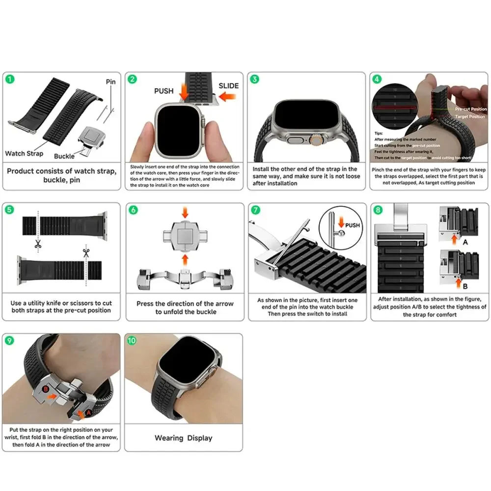 Silicone Sport Wristband - Replacement Strap