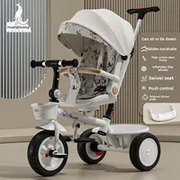 Tricycle pliant pour enfants de 1 à 6 ans, chariot de marche, vélo pour landau 5