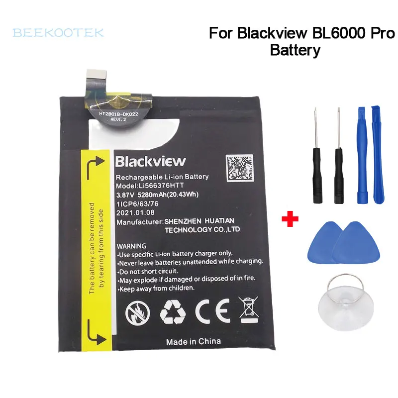 Новый оригинальный аккумулятор Blackview BL6000Pro, встроенный аккумулятор для сотового телефона, аксессуары для смартфона Blackview BL6000 Pro