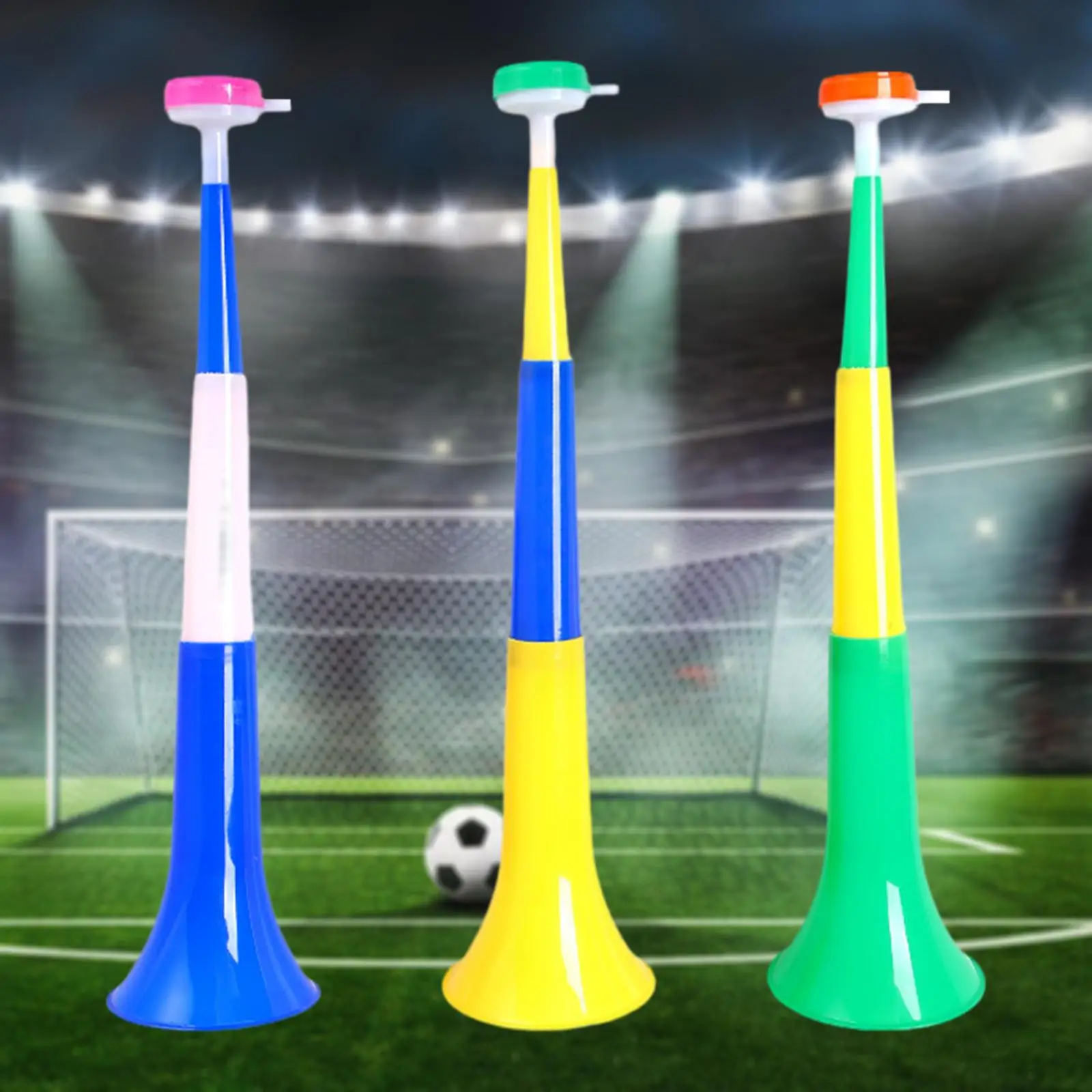 Football Noise Makers 3x Stadium Cheer Fan Trumpet Handheld Cheerleading Noisemaker Cheering Props Refueling Kid for Game Football Fans Events