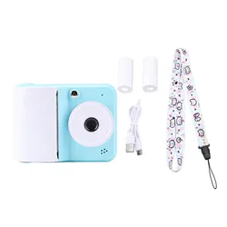 Cartoon Instant Camera with 1080P HD and 48MP Resolution, 2.4 - Inch Display, Long - Lasting Battery, Perfect (Blue)