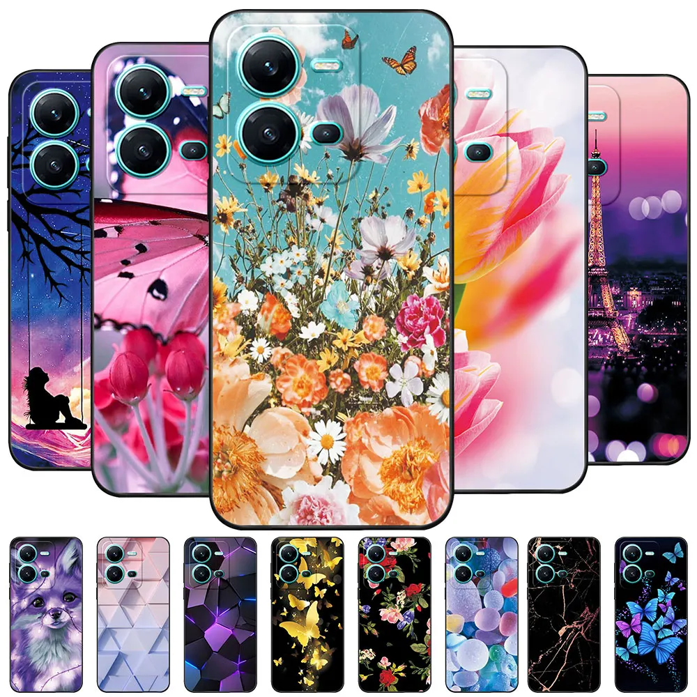 Custodia Per Vivo V25 5G Vivo V25E Global 4G Coque X80 Lite Tpu Soft Silicone Phone Fundas Per Vivo X80 Lite Custodia Paraurti Coque