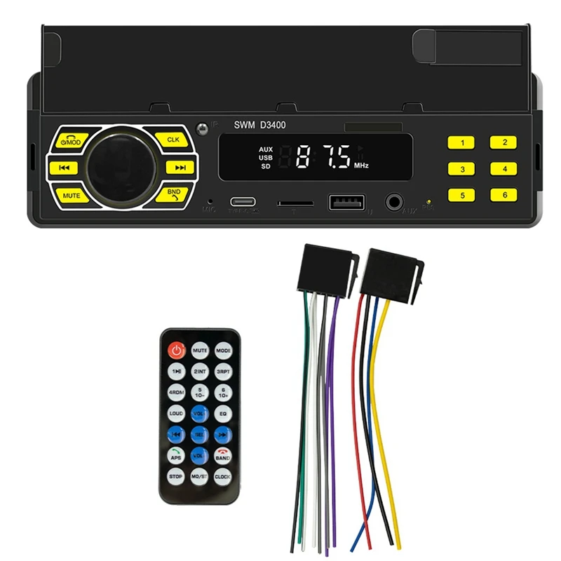 

Автомобильный Bluetooth-радиоприемник, 4 канала, 45 Вт, 1 комплект, Автомобильный MP3-плеер, подключаемый U-диск, автомобильное радио с функцией держателя сотового телефона для автомобиля