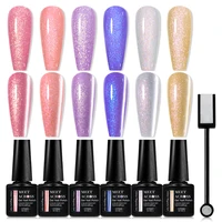 7ml Cat Magnetic Gel Nail Polish Set With Magnetic Stick Moonlight Glitter Cat Eye Semi-permanent Varnish Nail Art nail Supplies 2
