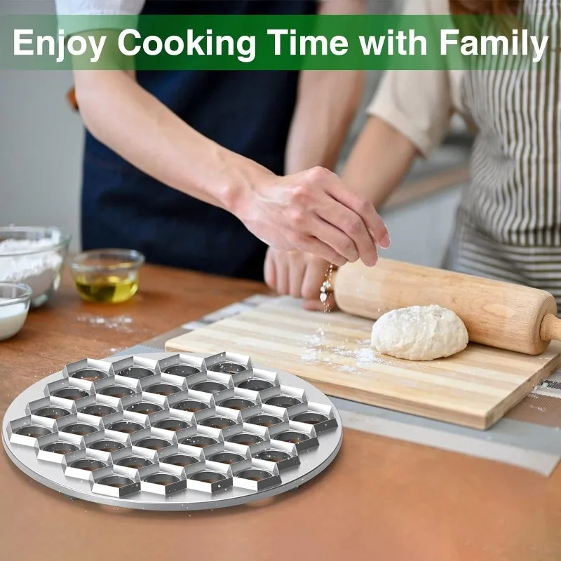 Description Picture 6 of itemPelmeni Maker Russian Dumpling Mold Pelmeni Metal Mold with Pastry Ravioli Wheel Pasta Double Cutter for Kitchen Cooking Tools