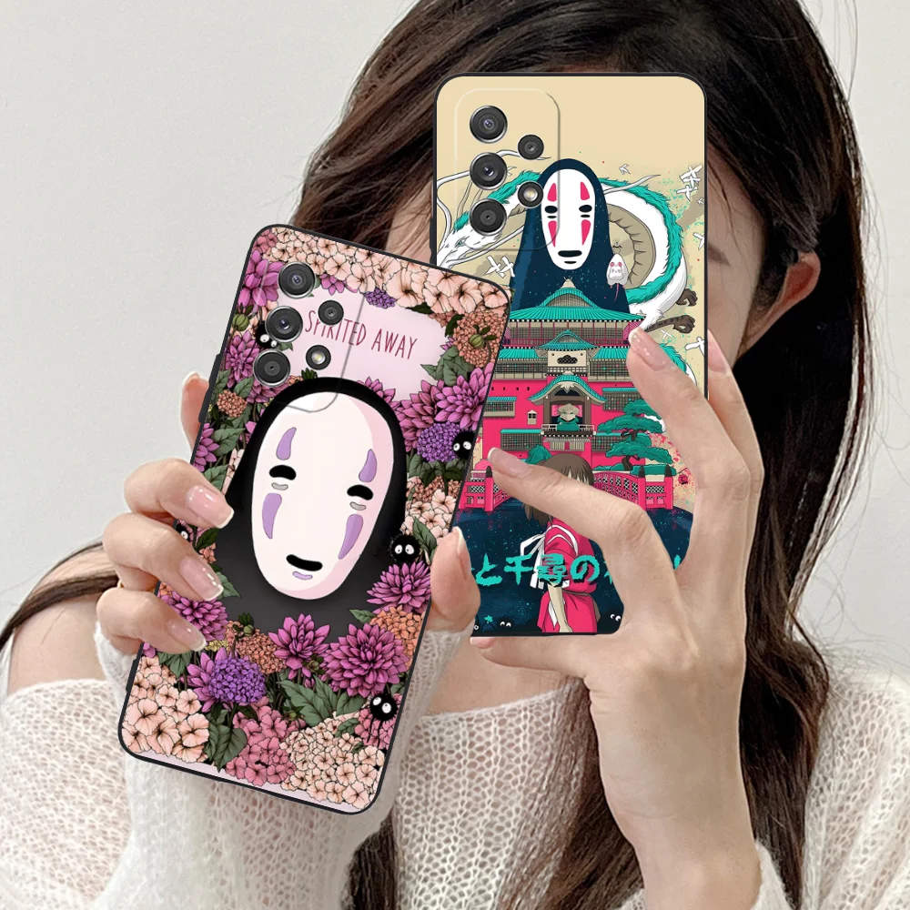 Spirited Away-Themed Black Phone Case Cover
