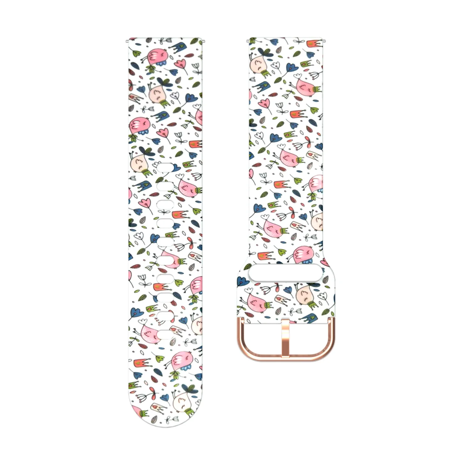 Vibrant Silicone Watch Strap - Soft, Adjustable Band